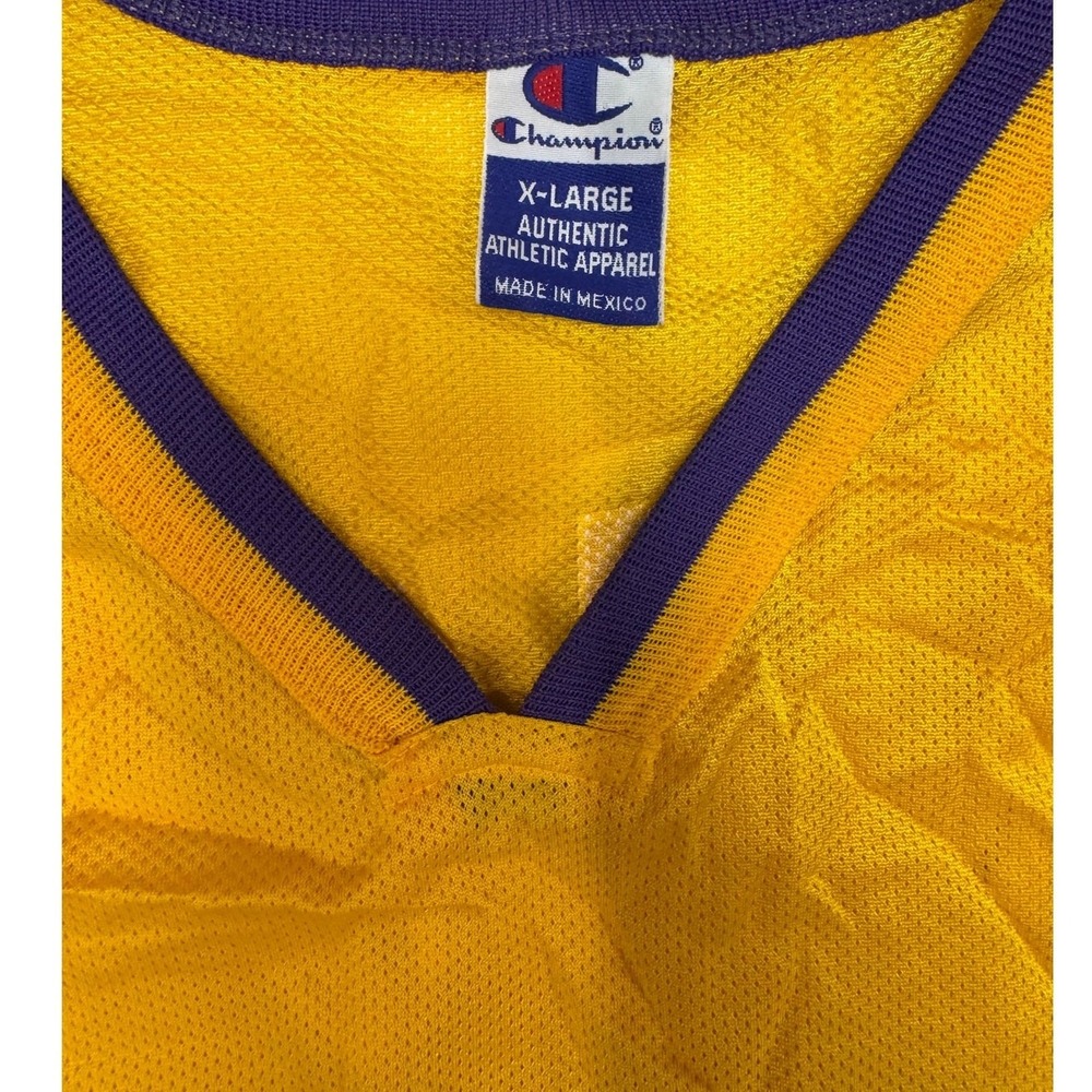 Lakers Kobe Bryant Jersey Mens XL Champion NBA Basketball Gold Size 48 Vintage - Picture 4 of 7